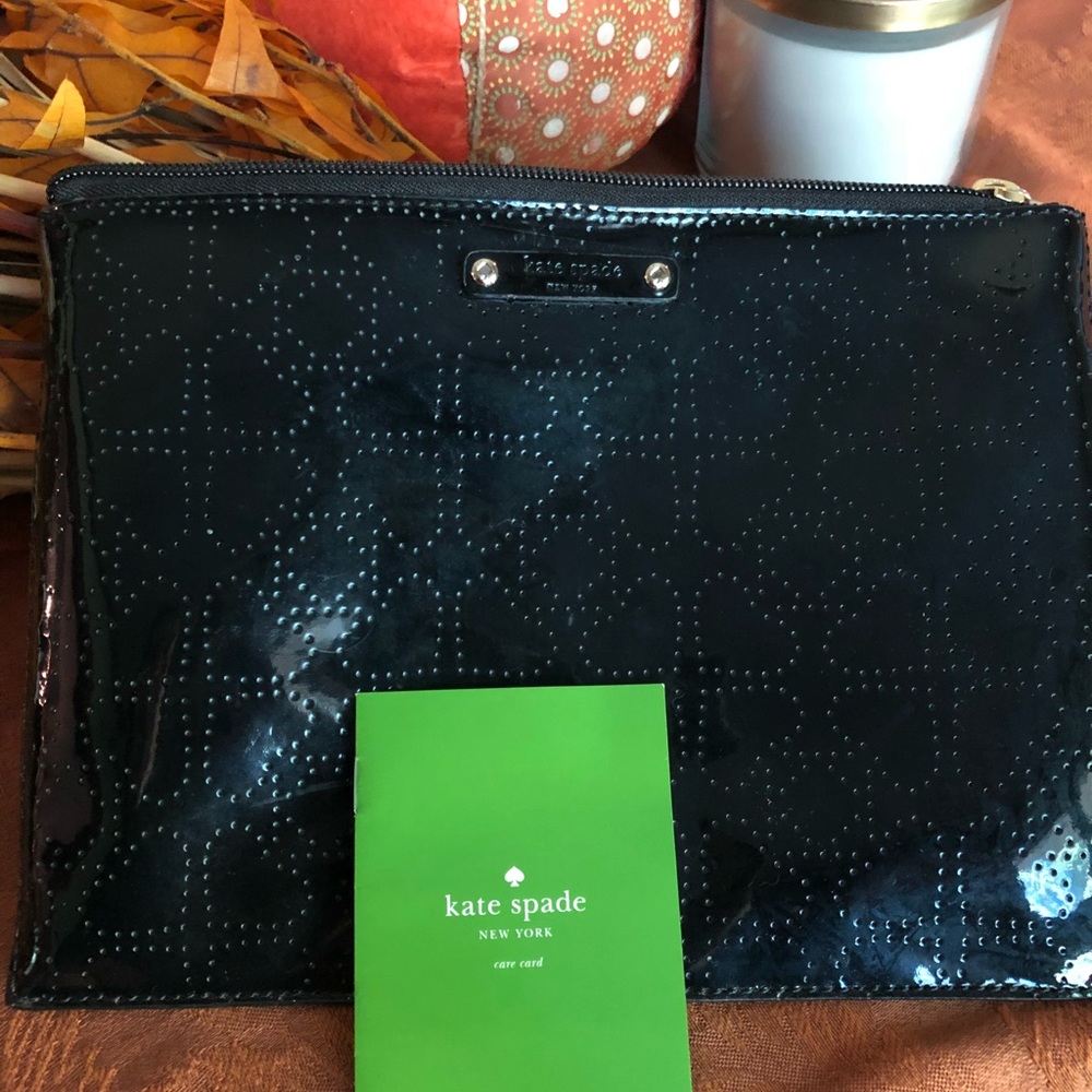 Kate Spade Black Patent Leather Clutch